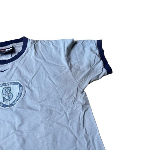 Y2K Nike Center Swoosh Seattle Mariners T Shirt Large - Picture 5 of 7